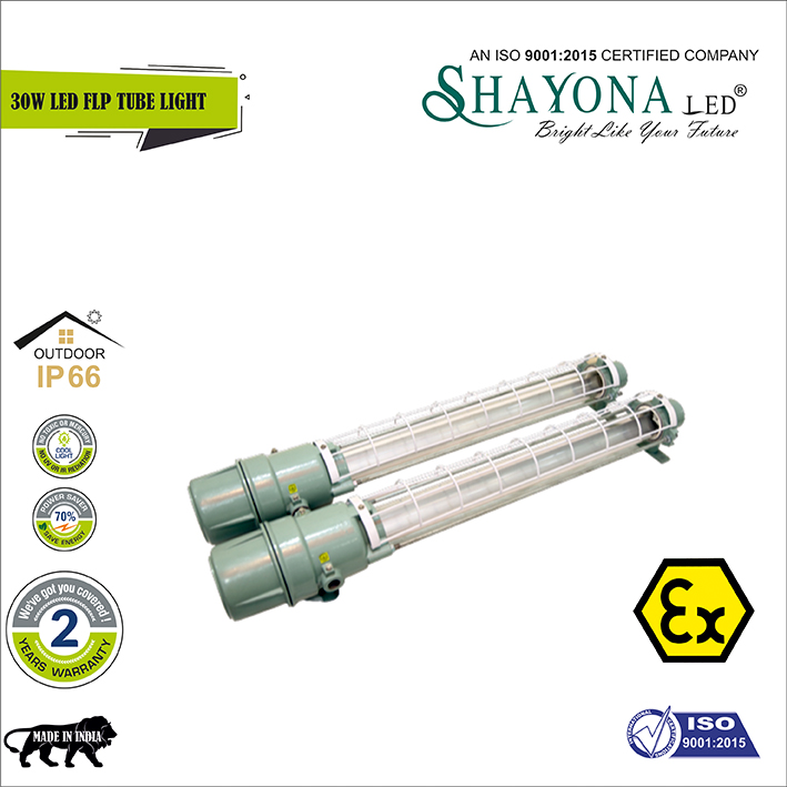 Shayona LED flame proof tube light 30 watts
